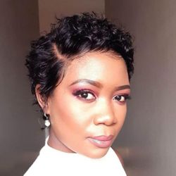 Glueless Brown Curly Bob Wigs With Bangs Lace Front 100% Human Hair Wigs