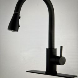 NIB - MATTE BLACK PULLDOWN KITCHEN FAUCET - Please Read All Details