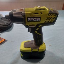 Ryobi 1/2 Inch Impact Wrench W/18v Battery 