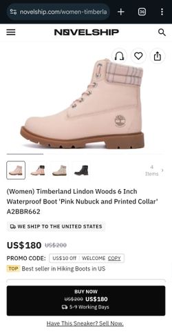 Timberland
(WMNS) Timberland Lindon Woods 6 Inch Waterproof Boot 'Beige Nubuck and Printed Collar' A2BBR
