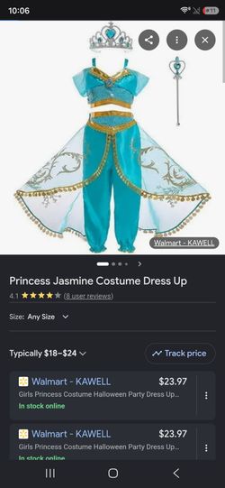 Disney princess jasmin halloween costume