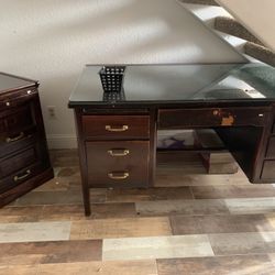 Both Desk & File Cabinet