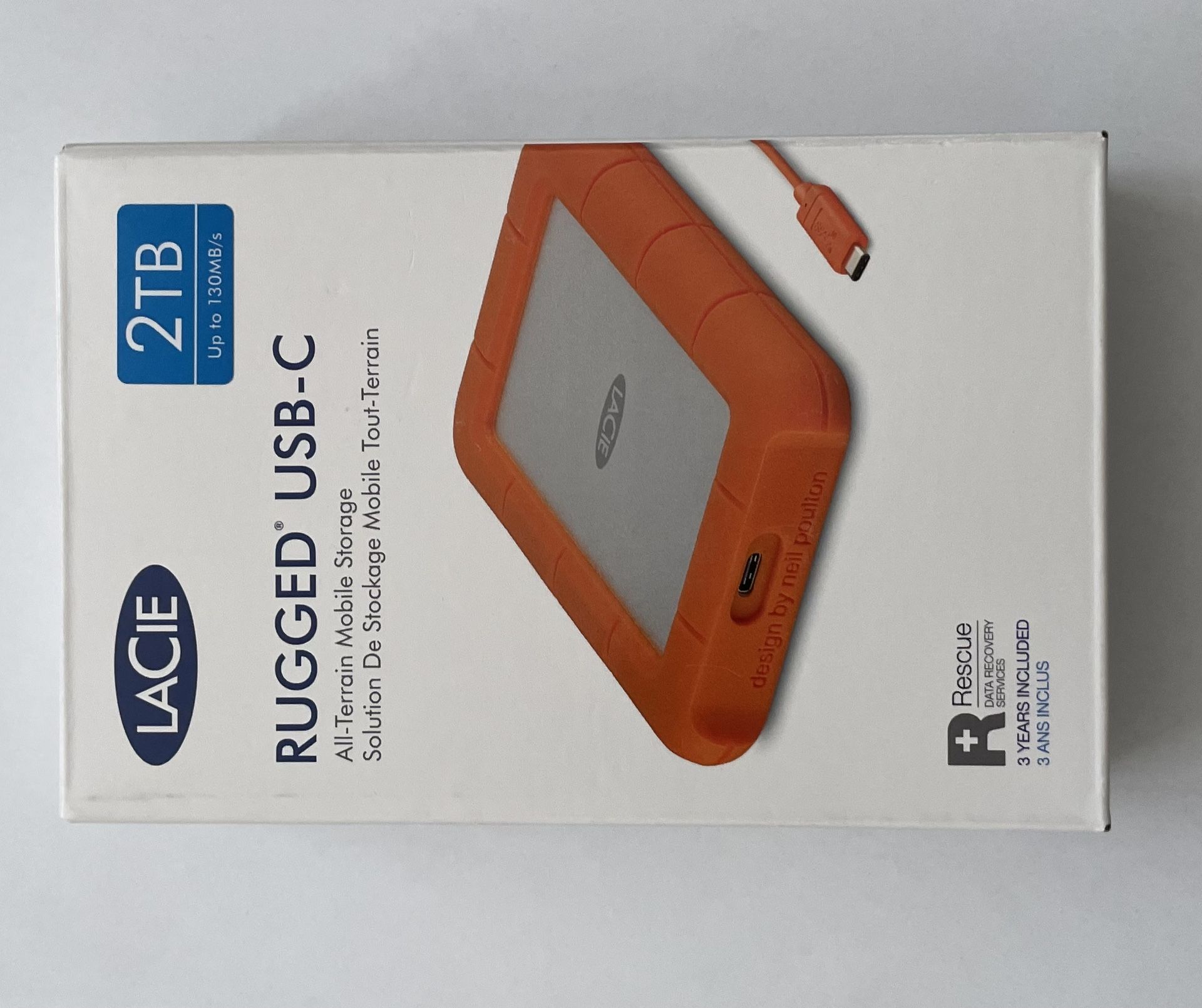 Lacie Rugged 2TB USB-C External Hard Drive