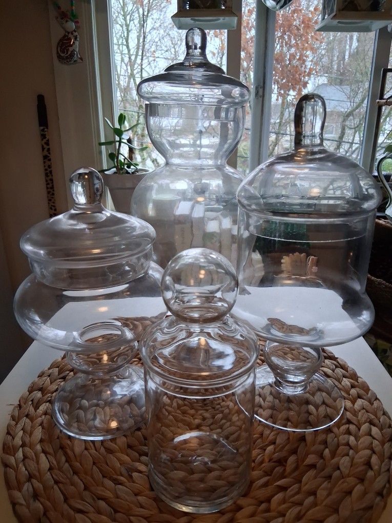 4 Apothecary Jars