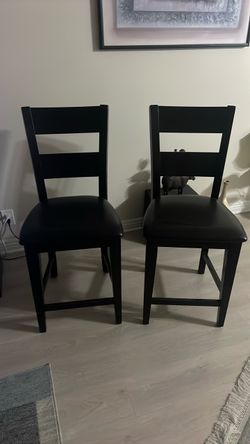 Set of 2 Brown Bar Stools