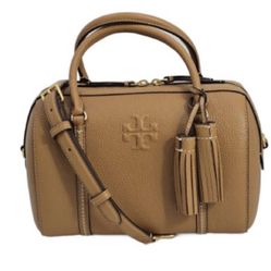NWT Tory Burch Thea Tan With Gold Hardware Leather Women's Small Satchel Bag