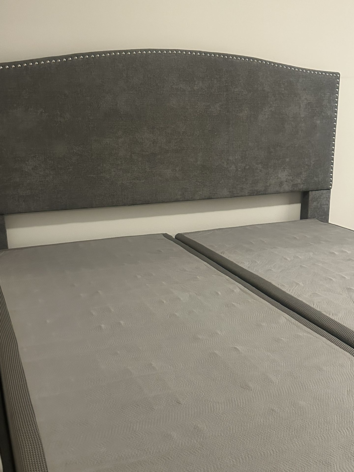 King Bed Frame with Box Springs 