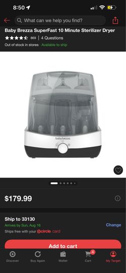 Baby Breeza Super-fast 10 minute Sterilizer Dryer