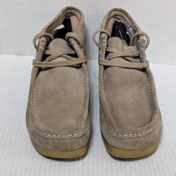 Clarks Men's Stinson Hi Chukka Suede Boots Sand Beige Size 11 (Pre-owned)