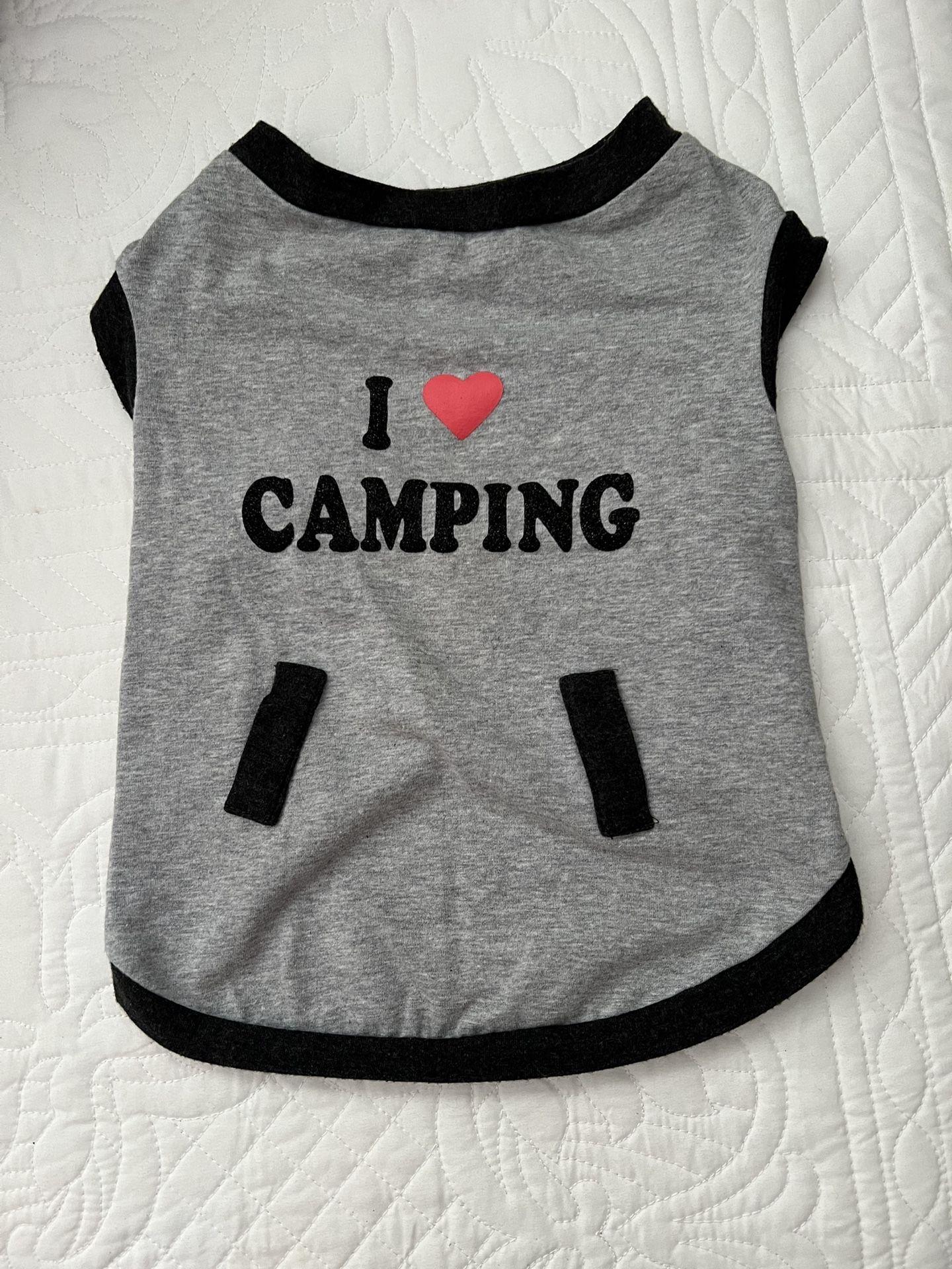(2) Dog Shirts - Camping - For Small Dog ($5) For Both