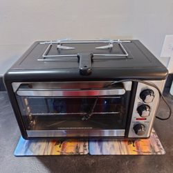 Hamilton Beach Countertop Oven with Convection and Rotisserie, Baking, Broil, Extra Large Capacity