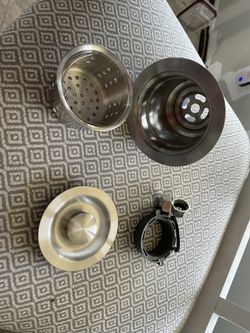 Brushed Nickel Deep Basin Kitchen Sink Drain