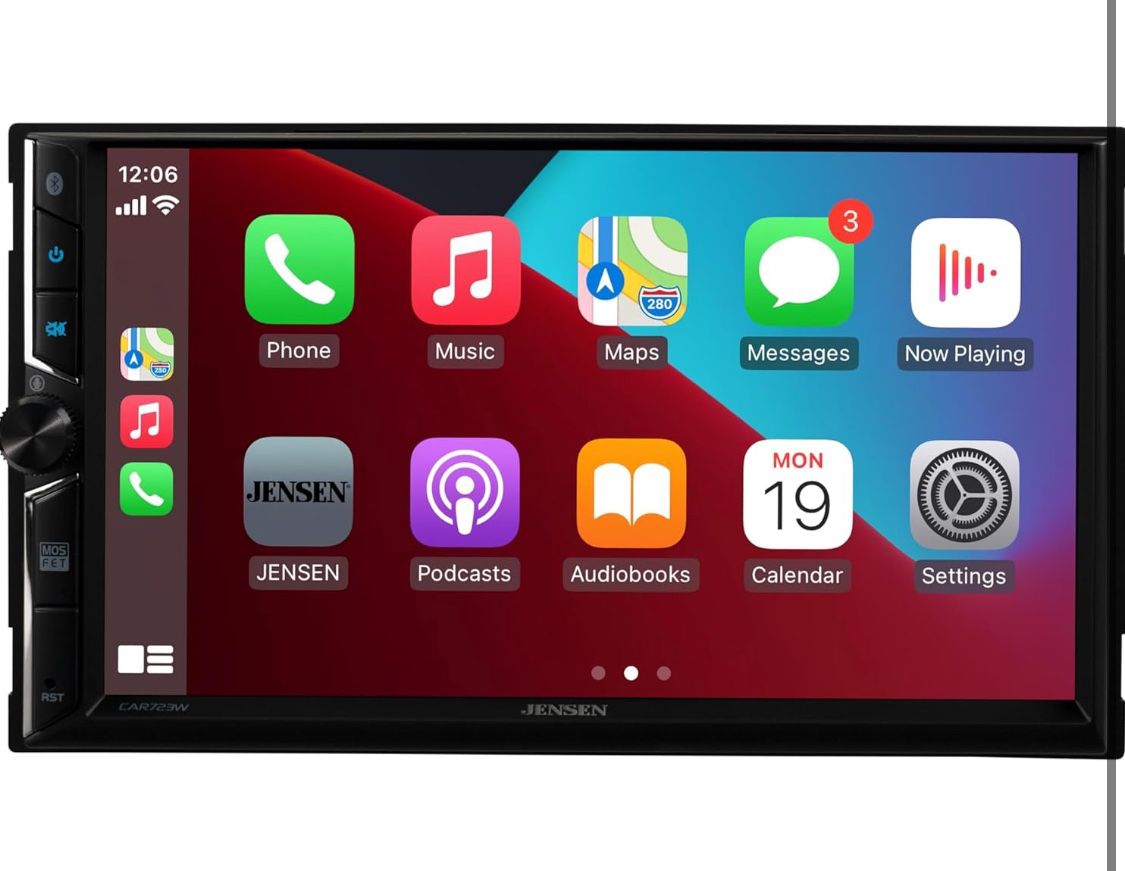 JENSEN CAR723W (240WATTS) Wireless Connection to Apple CarPlay & Android Auto
