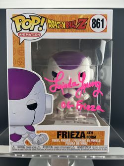 LINDA YOUNG Signed Funko Pop! Dragon Ball Z # 861 Frieza 4th Form  - COA