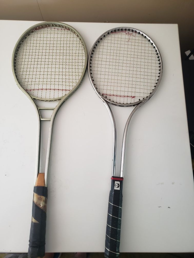 Two Aluminum Tennis Rackets