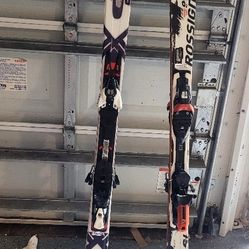 Snow Skis And Poles
