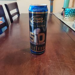BudLight Limit Edition 50 Annieasry SUPERBowl Can