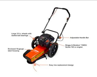 Gas Wheeled Push String Trimmer Field Mower