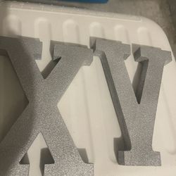 Silver XV Letters 