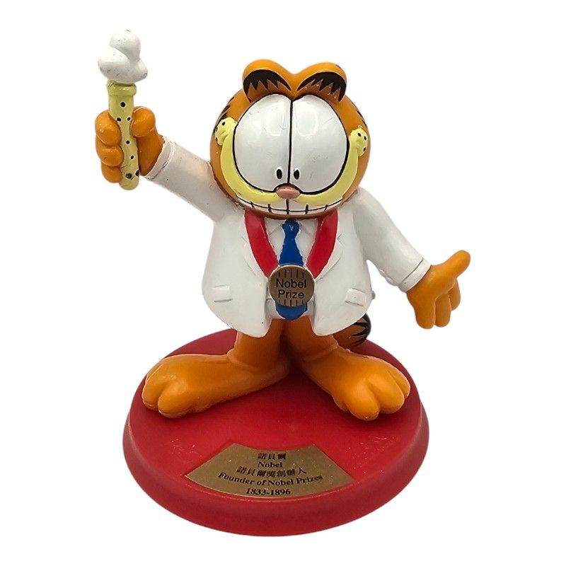 Vtg 1999 Nobel Prize PAWS Garfield P&G Watson's The Coolest Cat History Figure