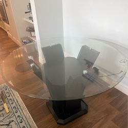 48 inch Round glass dining table