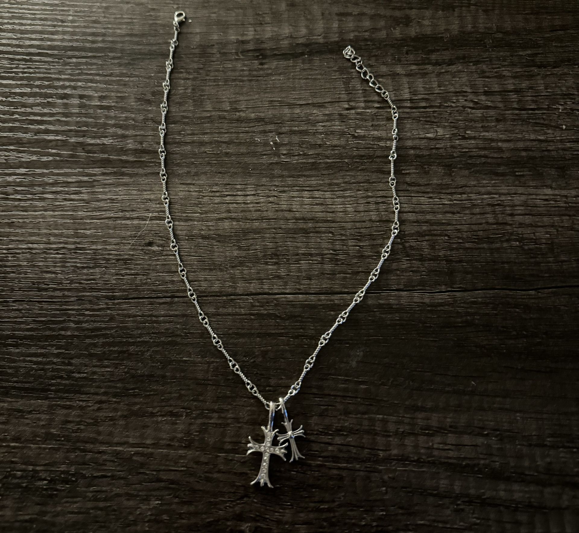 Double Cross Necklace 