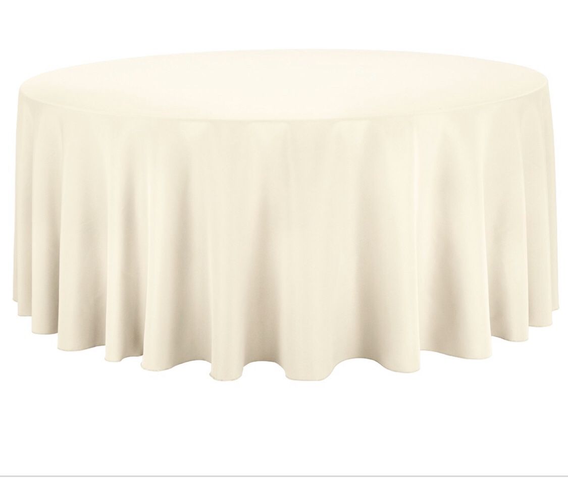 Polyester Round Tablecloth - CREAM