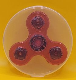 Color Changing LED Fidget Spinner: Red Gyroscope Novelty Toy W/ Case