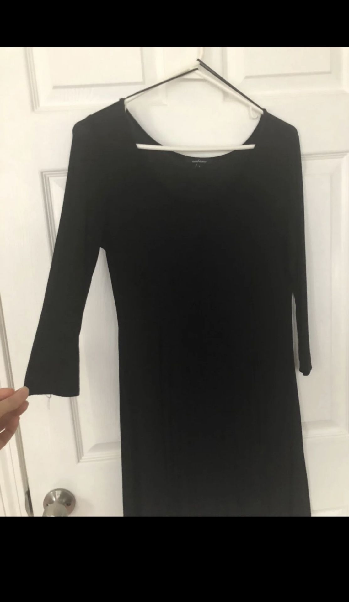 Simple black loose dress