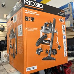 New  RIDGID 14 Gallon 6.0 Peak Horsepower NXT Wet/Dry Shop Vacuum