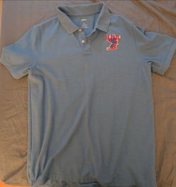 DePaul University custom made vintage Blue Demon polo men's size large new