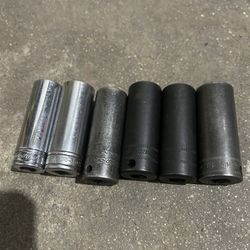 Snap On Tools. 3/8 Metrics 19.18.17 ,,6 Points Standard  2..11/16 ..3/4 