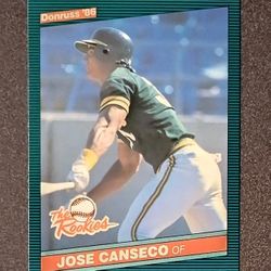 1986 Donruss The Rookies Jose Canseco Oakland Athletics #22 Baseball Card Vintage Collectible Sports