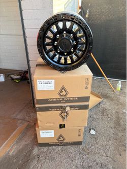 8x170 17x9 black trophy arena wheels