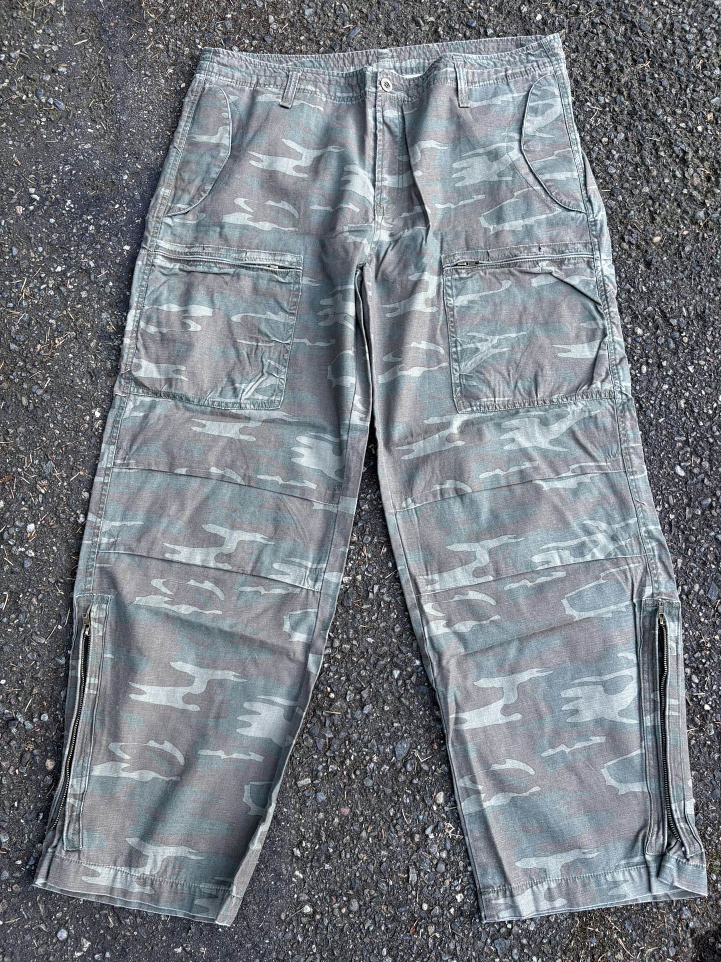 Military Style Camo Fatigue Pants, XXL