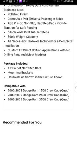 Dodge Ram Nerf Bars Thumbnail