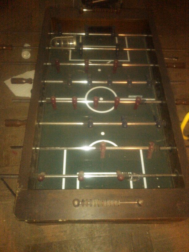 Foosball table without legs