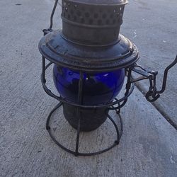 Railroad Lanter Blue Globe  No Markings