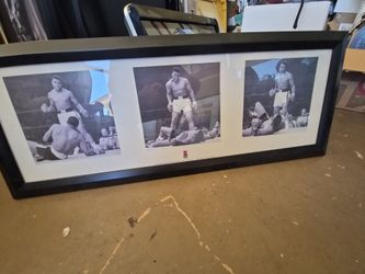 Muhammad Ali triptych features images from his famous 1965 1st Round Knockout fight against Sonny Liston.
