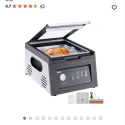 VEVOR Chamber Vacuum Sealer, 380W Vacuum Pump Power, Vacuum Packing Machine for Wet Foods, Meat, Compact Design with 11.5" Sealing Length, Ideal Comme