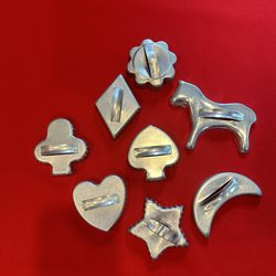Vintage Assorted Aluminum Cookie Cutters Lot-8