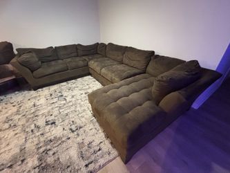 Brown U-Shaped Sectional