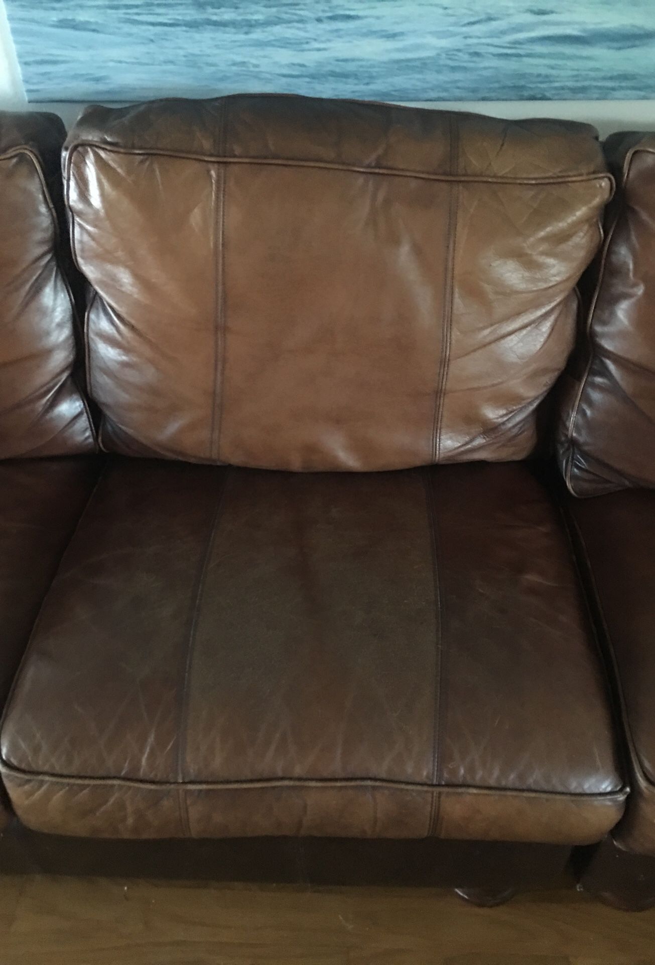Thomasville Leather Sofa Set