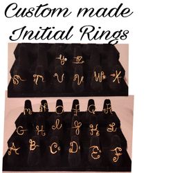Handcrafted Letter/Initial Rings