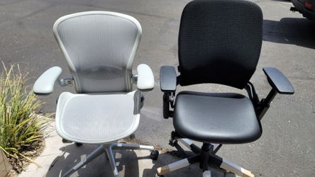Remastered Herman Miller Aeron  and New Steelcase Leap V2 Office Desk Gaming Chair