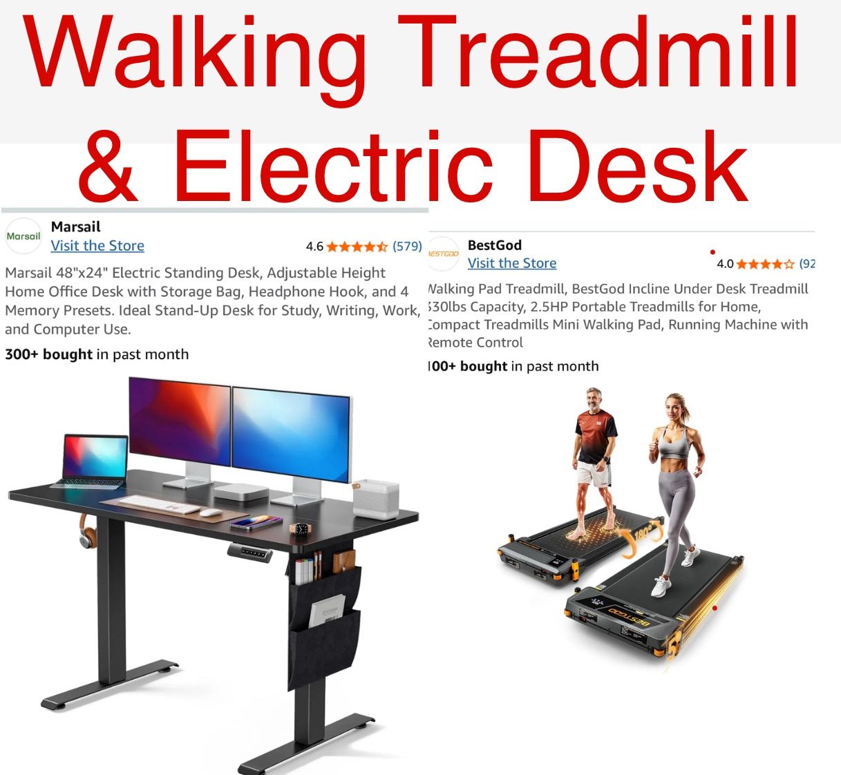 NEW Walking Treadmill /Pad with NEW Adjustable Height desk