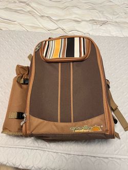 Picnic Backpack Apollo Walker Cooler Blanket Plates Utensils Storage 4 Person