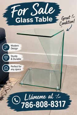 Modern Glass Side Table