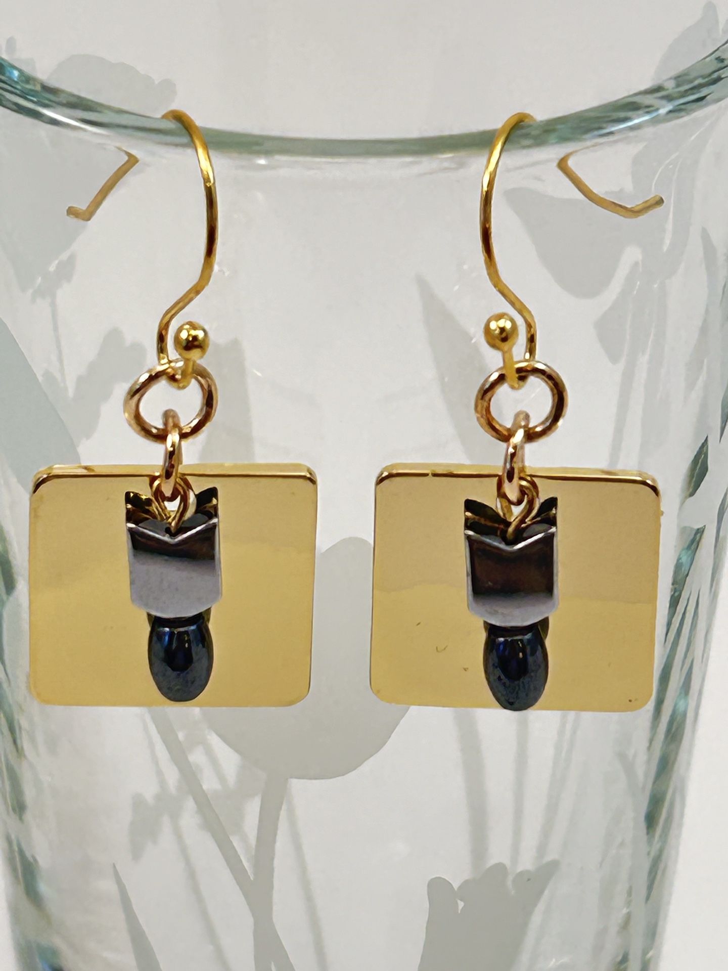 Hand Made Gold and Metals Earrings