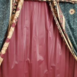 SHOWER CURTAIN,  LINER   &    ROD